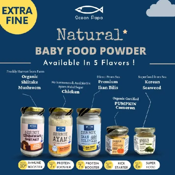 Natural Baby Food Powder - 5 Flavors
