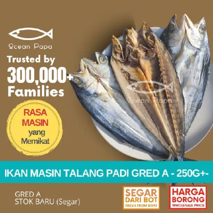 Ikan Masin Talang Padi Gred A - 250g