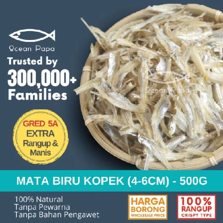 Ikan Bilis Mata Biru Kopek (4–6cm) - 500g