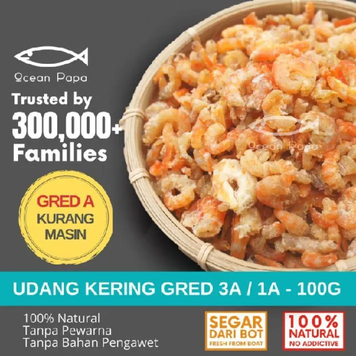 Udang Kering Gred 3A / 1A - 100g